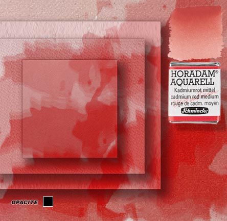 Horadam aquarelle schmincke 347 rouge de cadmium moyen 1/2